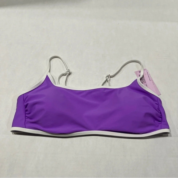 Wild Fable Color Block Purple White Bralette Bikini Top Women’s Size XL - Picture 1 of 6